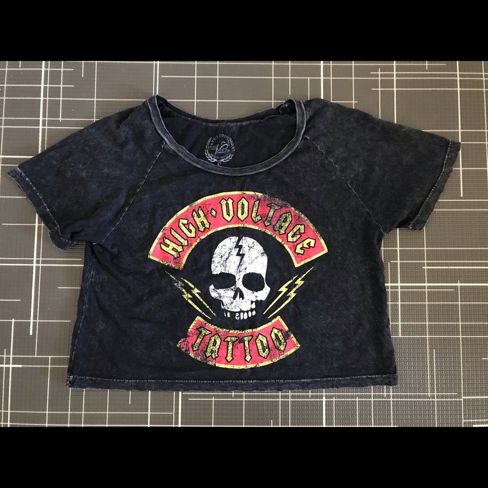 High Voltage Tattoo Kat Von D Cropped T-Shirt S